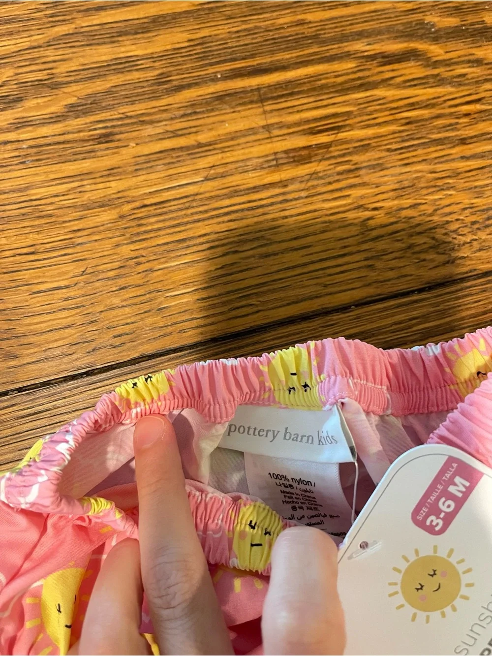 Pottery Barn Kids Pink Sunshine Print Diaper Cover